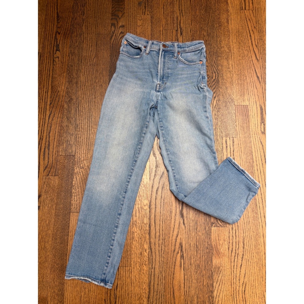 Madewell The Perfect Vintage Jean Women 28 Light Blue High Rise Straight Leg
